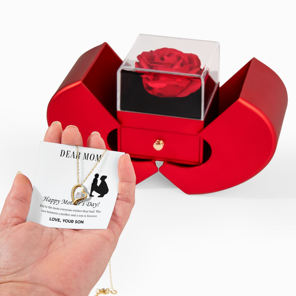 ShineOn-Fulfillment-Jewelry-18k-Yellow-Gold-Finish-Forever-Love-Heart-Pendant-Necklace-in- Red-Heart-Rose-Gift-Box-Romantic-Valentines-Necklace-for-Girlfriend.

