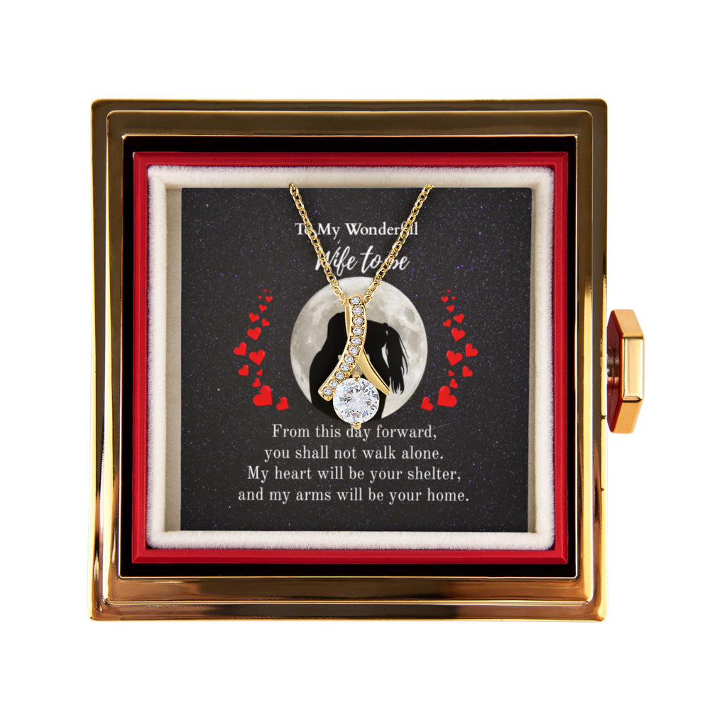 Shine On fulfillment-18K-Yellow-gold-Alluring-Beauty-pendant-necklace-in-Rotating-Rose-Gift-Box-Wedding-Gift-for-Bride-from-Groom.
