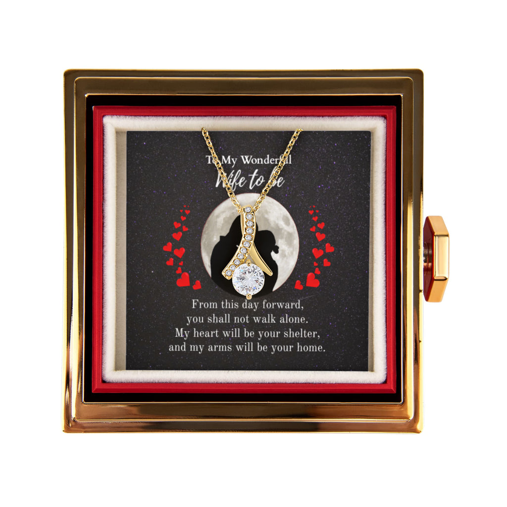 Shine On fulfillment-18K-Yellow-gold-Alluring-Beauty-pendant-necklace-in-Rotating-Rose-Gift-Box-Wedding-Gift-for-Bride-from-Groom.
