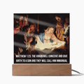 ShineOn -Fulfillment  -Jewelry- LED -Corded- Base- Acrylic-Plaque- Nativity- Scene.