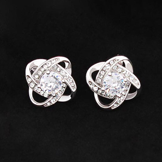 ShineOn Fulfillment Jewelry Love Knot Earrings Love Knot Stud Earrings