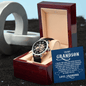 ShineOn Fulfillment Jewelry Luxury Box w/LED Openwork Watch Gift for Grand Son from Grand Ma