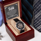 ShineOn Fulfillment Jewelry Luxury Box w/LED Openwork Watch Gift for Son from Father