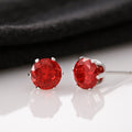 ShineOn Fulfillment Jewelry Red Cubic Zirconia Earrings Red Cubic Zirconia Earrings