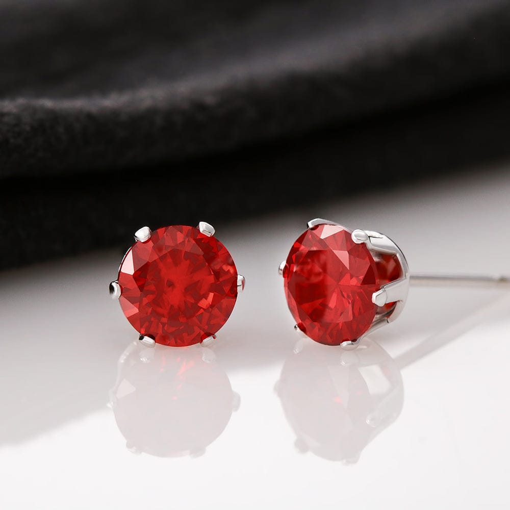 ShineOn Fulfillment Jewelry Red Cubic Zirconia Earrings Red Cubic Zirconia Earrings